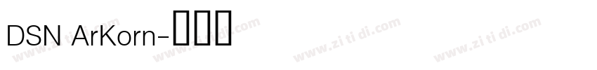 DSN ArKorn字体转换